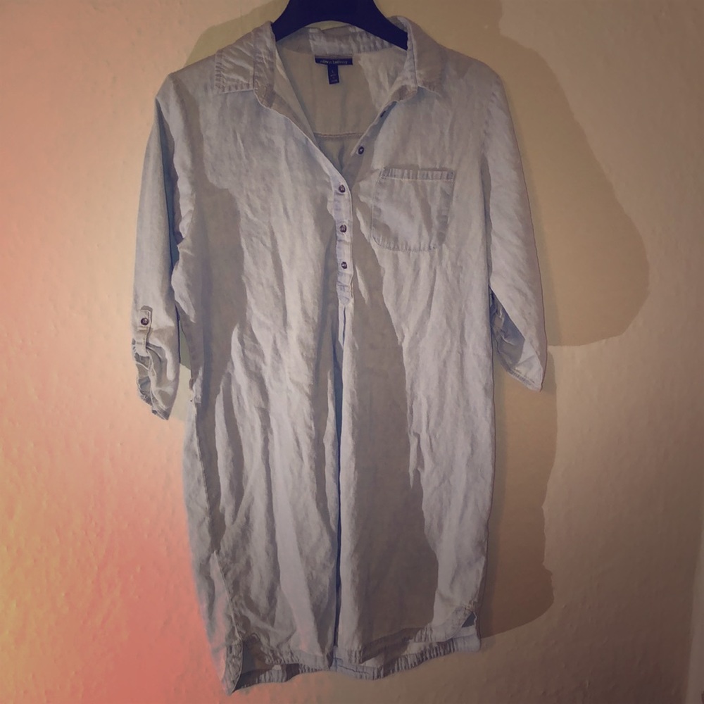 Mid-Length Denim Dress